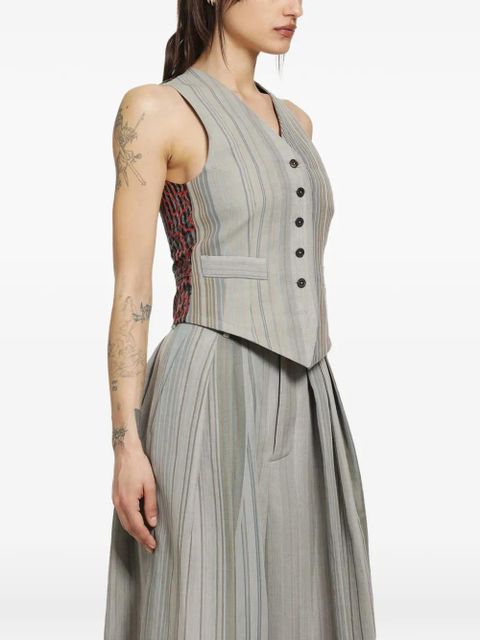 Vivienne Westwood liberty striped waistcoat - Grey - zdjęcie produktu nr 2