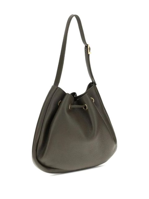 Saint Laurent drawstring leather shoulder bag - Black