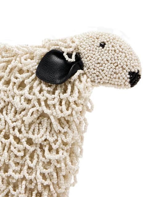 STAUD beaded dolly clutch - Neutrals