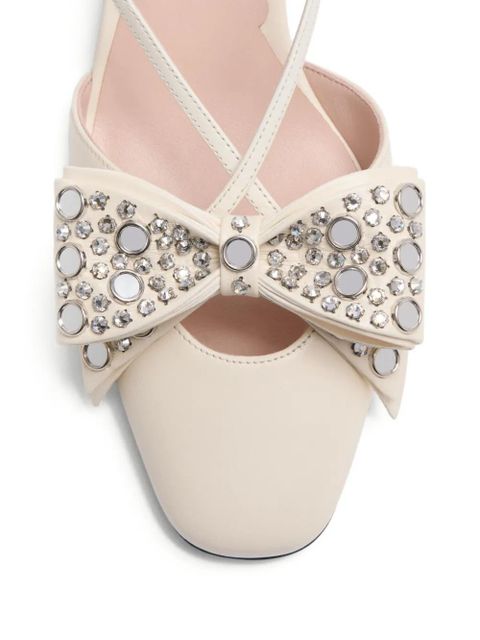 Valentino Garavani 45mm Bowow slingback pumps - Neutrals