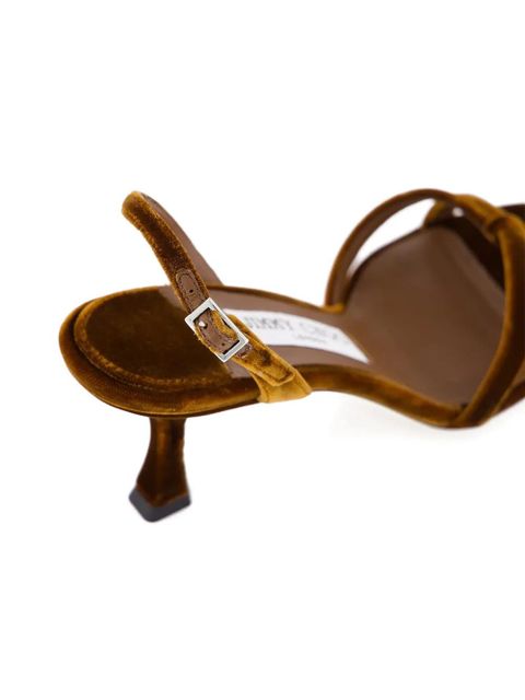 Jimmy Choo Elsy velvet sandals - Brown