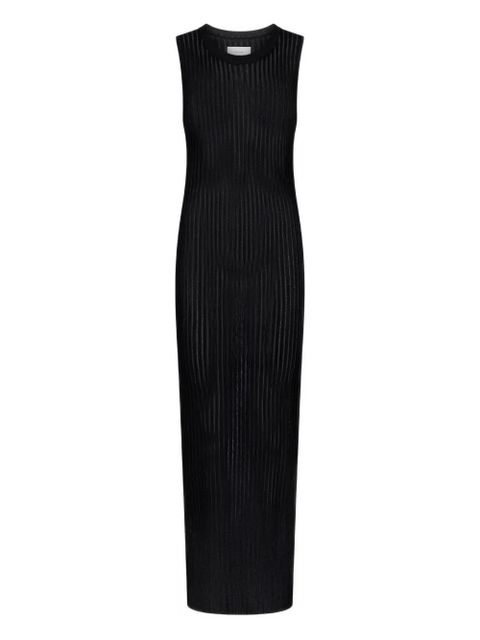 LouLou de Saison Icaria ribbed semi-sheer maxi dress - Black - zdjęcie produktu nr 1