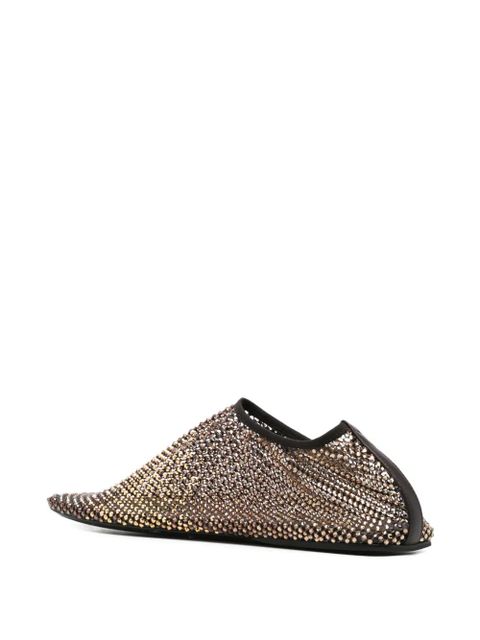 Christopher Esber Minette ombré crystal ballet flats - Gold