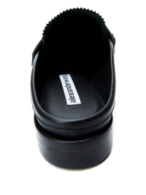 Alexander Wang logo lettering mules - Black