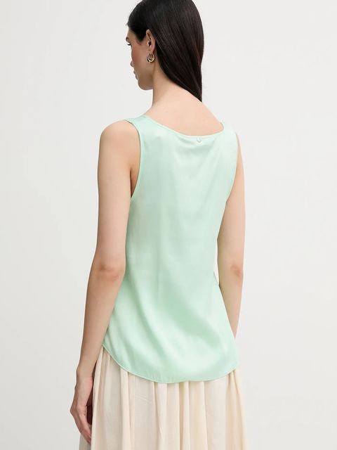 Mos Mosh top jedwabny kolor zielony - zdjęcie produktu nr 2