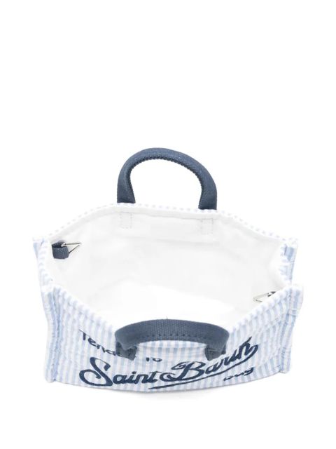 MC2 Saint Barth striped phone bag - Blue