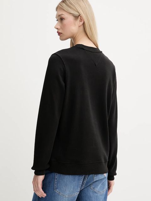 Tommy Jeans bluza bawełniana damska kolor czarny z nadrukiem DW0DW20942