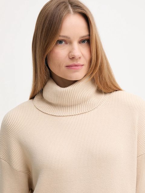 Barbour sukienka kolor beżowy mini oversize LDR0559