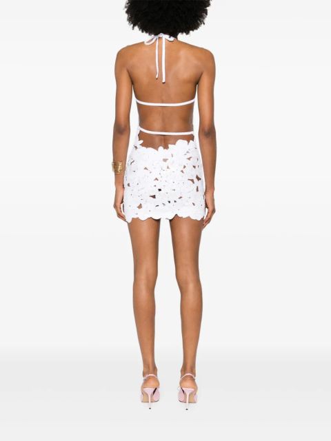 Blumarine open-work mini dress - White