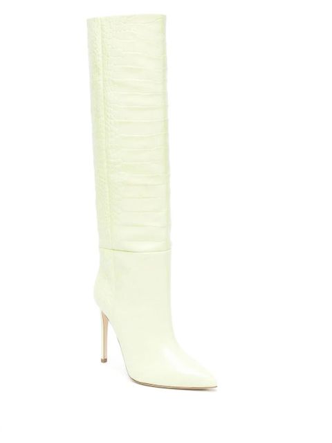 Paris Texas 100mm crocodile-effect leather boots - Green - zdjęcie produktu nr 2