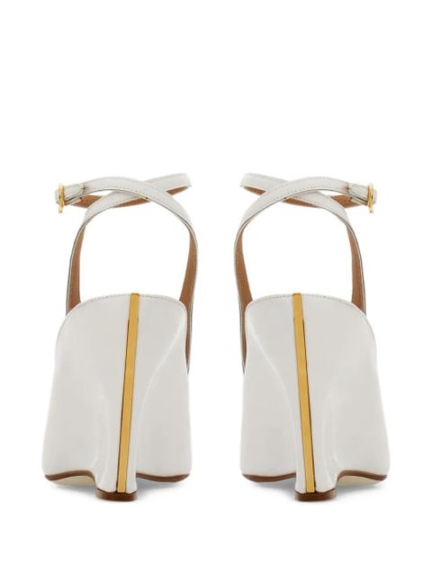 Ferragamo 90mm peep-toe wedge pumps - White - zdjęcie produktu nr 2