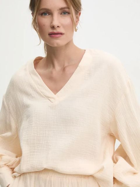 Answear.LAB komplet bawełniany damski kolor beżowy