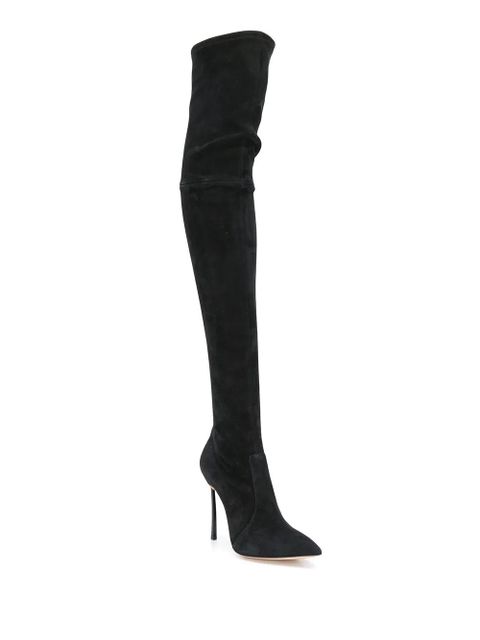 Casadei over-the-knee heeled boots - Black - zdjęcie produktu nr 2