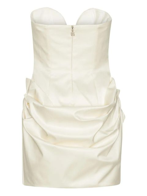 ROTATE BIRGER CHRISTENSEN sweetheart-neck draped minidress - White