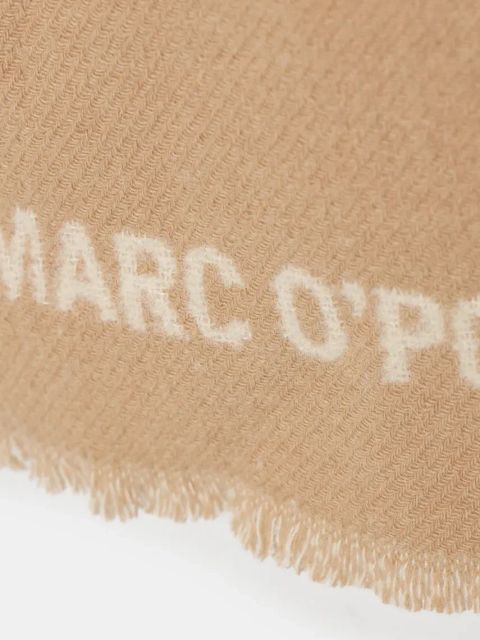 Marc O'Polo szalik wełniany kolor beżowy wzorzysty 409802802173