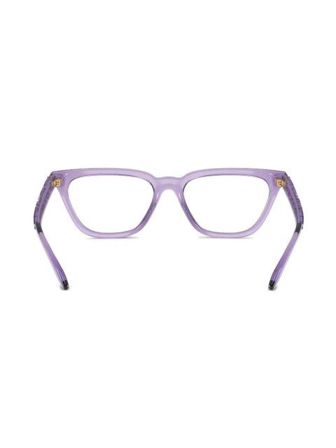 Versace Eyewear Greca-embossed cat-eye glasses - Purple
