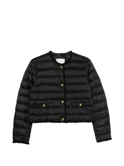 Moncler Fleurs button quilted jacket - Black - zdjęcie produktu nr 1