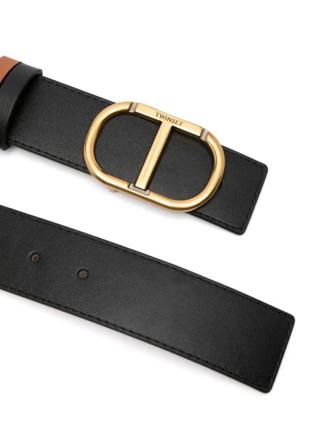 TWINSET Oval-T reversible belt - Black - zdjęcie produktu nr 2
