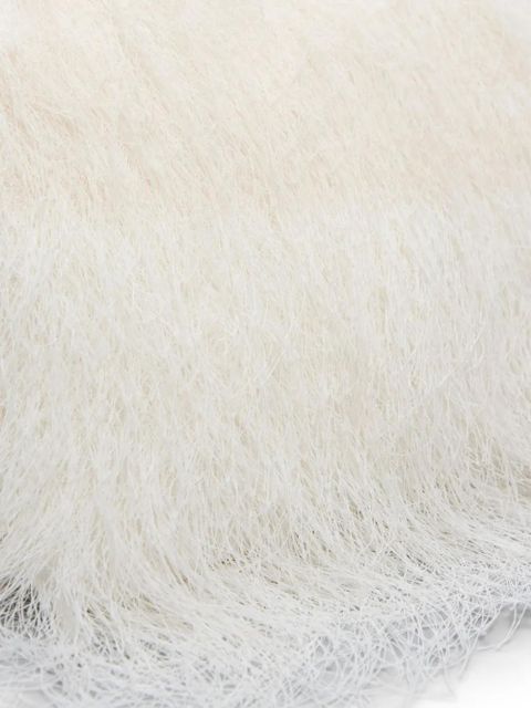 LouLou de Saison Evano fringed clutch bag - White