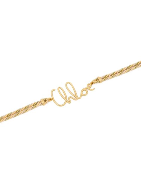 Chloé Plage braided-cord logo necklace - Neutrals - zdjęcie produktu nr 2