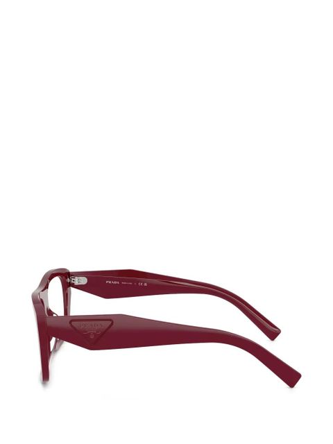 Prada Eyewear geometric-frame glasses - Red