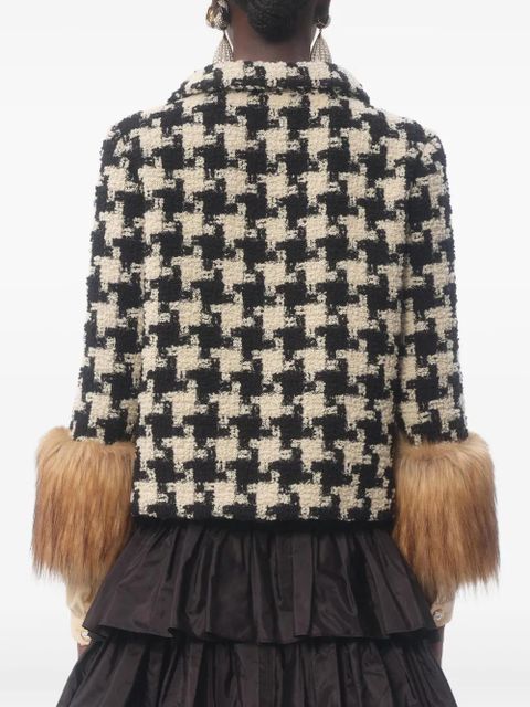 Valentino Garavani houndstooth tweed jacket - Neutrals