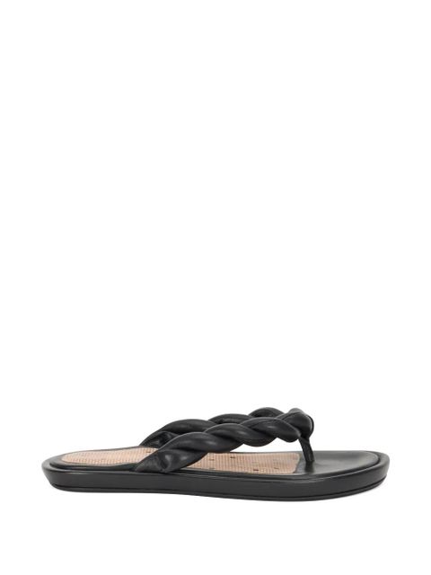 Valentino Garavani braided-straps flip flops - Black - zdjęcie produktu nr 1