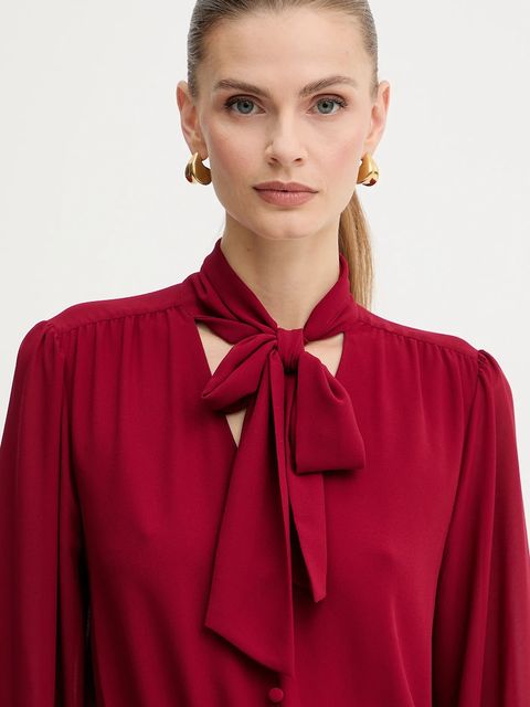 Liu Jo sukienka kolor bordowy mini rozkloszowana MF5072 E0624