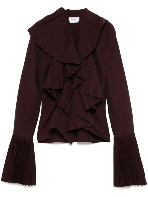 Alexander McQueen plissé top - Red - zdjęcie produktu nr 1