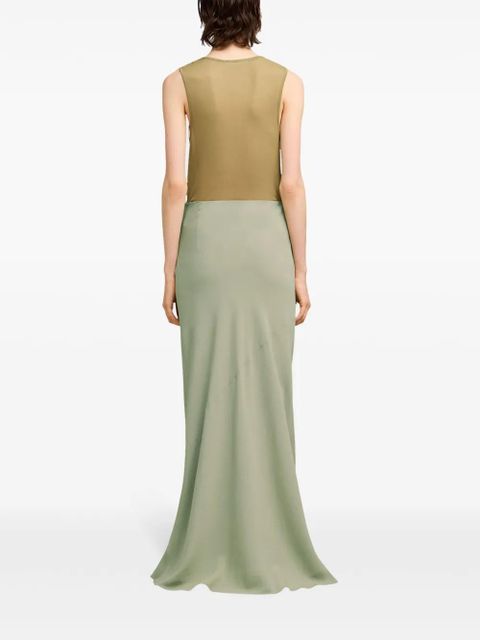 AMI Paris bias-cut maxi skirt - Green