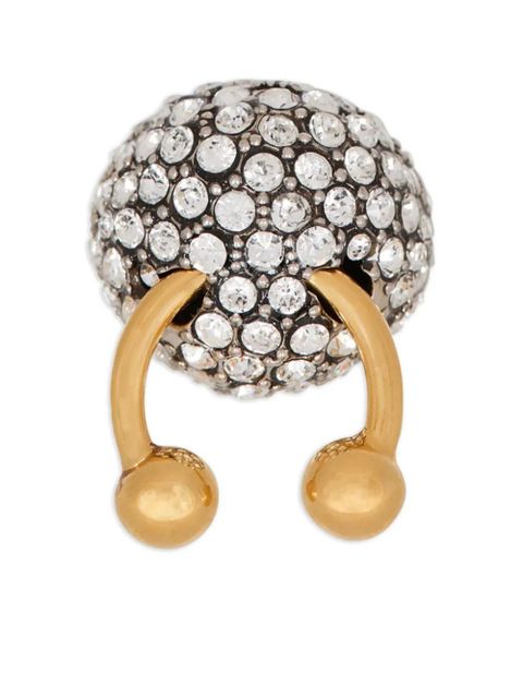 Balmain rhinestone-embellished ring - Silver - zdjęcie produktu nr 1