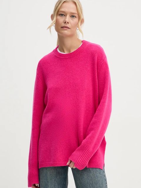 AERON sweter kaszmirowy kolor różowy PU267548 - zdjęcie produktu nr 1