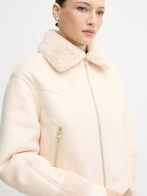 Gaudi kurtka kolor beżowy zimowa 521BD39002