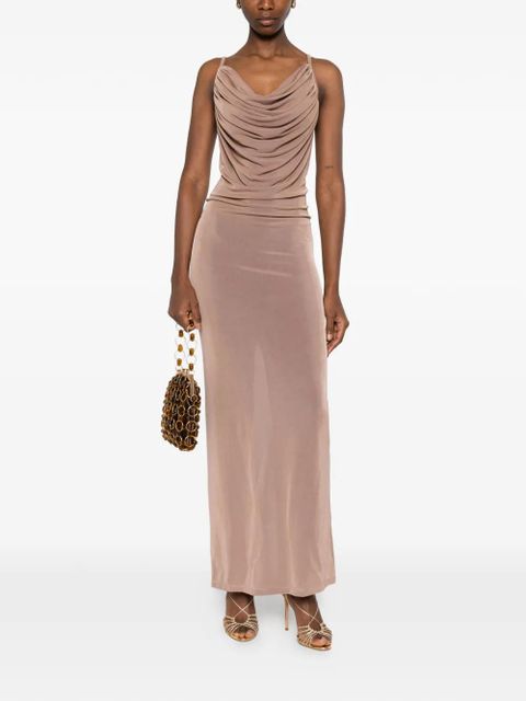 Eleh draped maxi dress - Brown - zdjęcie produktu nr 2