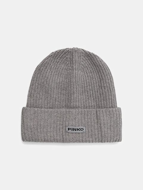 Pinko czapka z dodatkiem wełny kolor szary 105993 A2Z4 - zdjęcie produktu nr 1