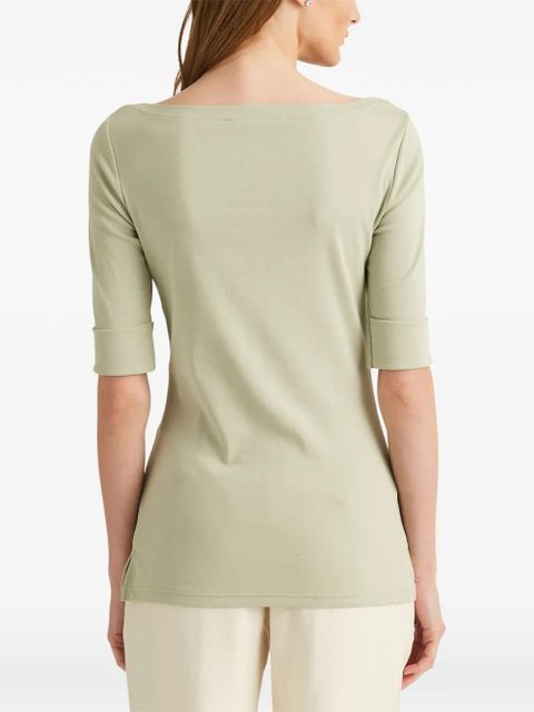 Lauren Ralph Lauren cuffed boat-neck top - Green