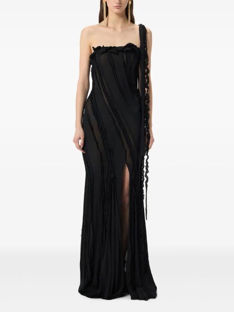 Blumarine draped evening gown - Black