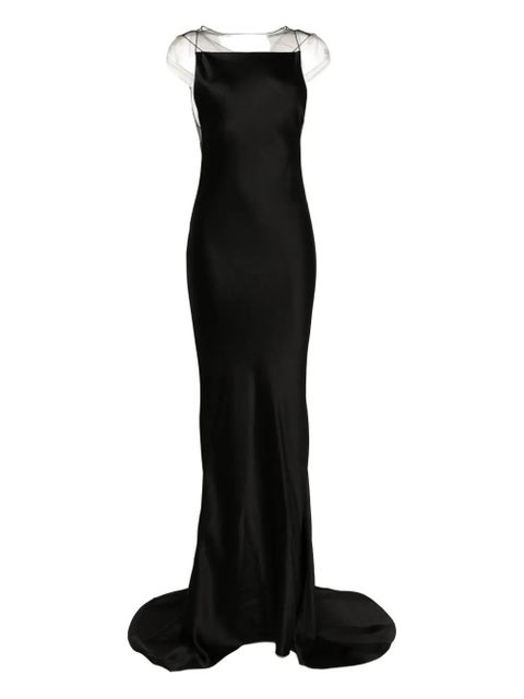 Maison Margiela Hammered satin gown - Black