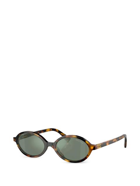 Miu Miu Eyewear oval-frame sunglasses - Brown - zdjęcie produktu nr 2