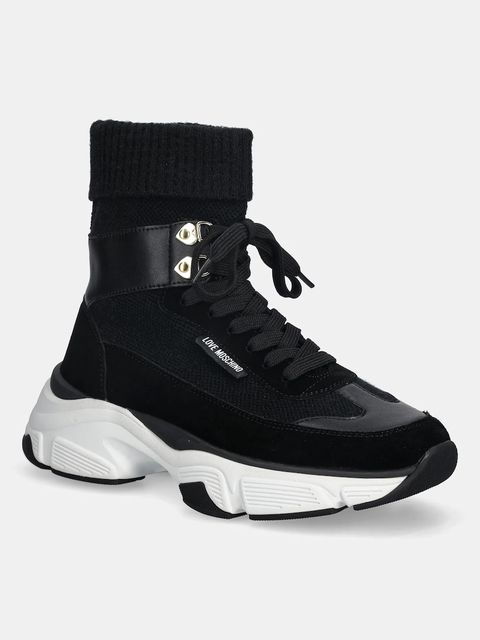 Love Moschino sneakersy damskie kolor czarny JA15366G0NIY600A - zdjęcie produktu nr 1