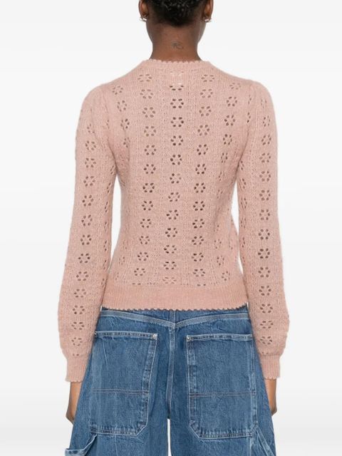 DÔEN Emory open-work knitted cardigan - Pink