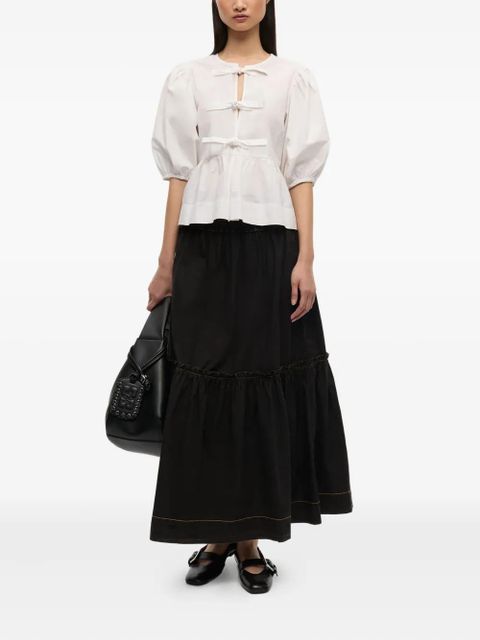 GANNI panelled A-line skirt - Black - zdjęcie produktu nr 2