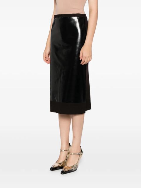 MM6 Maison Margiela panelled skirt - Brown