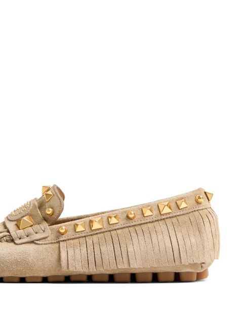 Valentino Garavani Plaster Caster fringed loafers - Neutrals