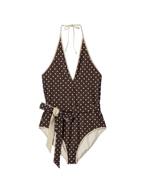 Valentino Garavani Plusdepois-motif swimsuit - Brown - zdjęcie produktu nr 1