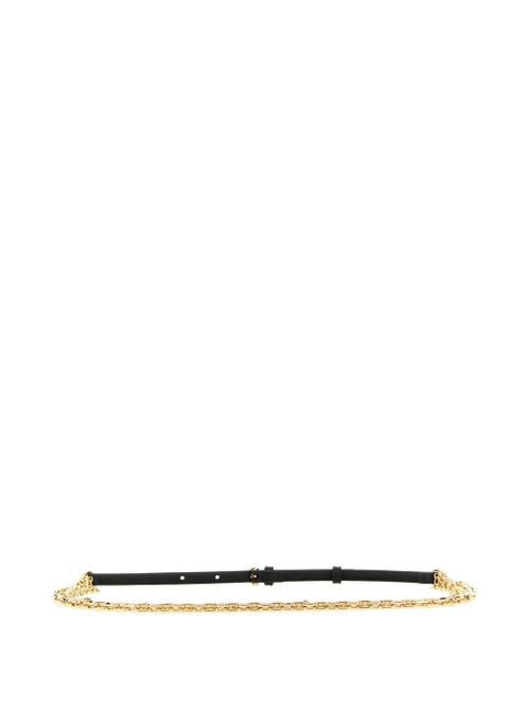 PINKO chain leather belt - Black - zdjęcie produktu nr 2