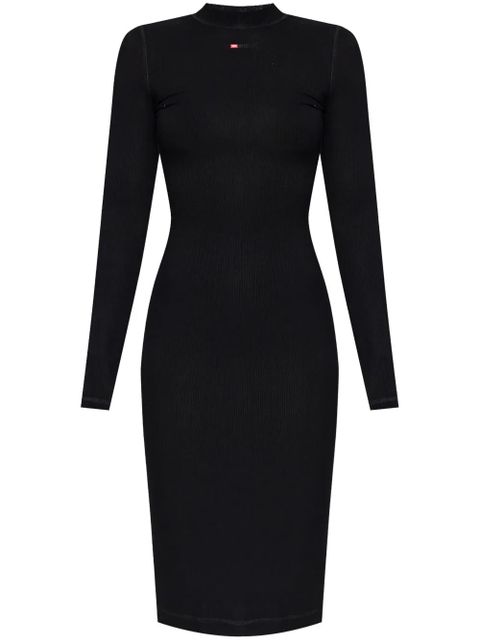 Diesel D-Mokky-Ls-Microdiv midi dress - Black - zdjęcie produktu nr 1