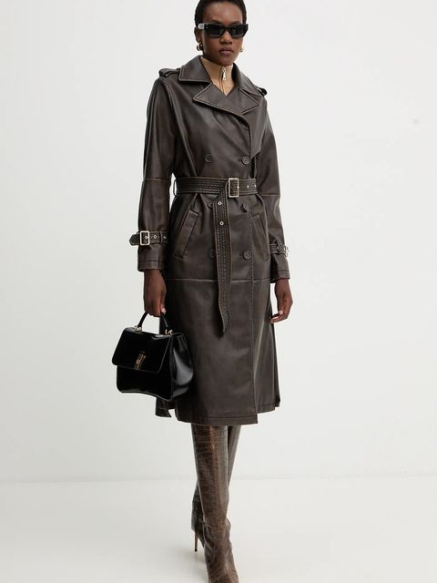 Fracomina płaszcz kolor brązowy FS25WC7001P41101