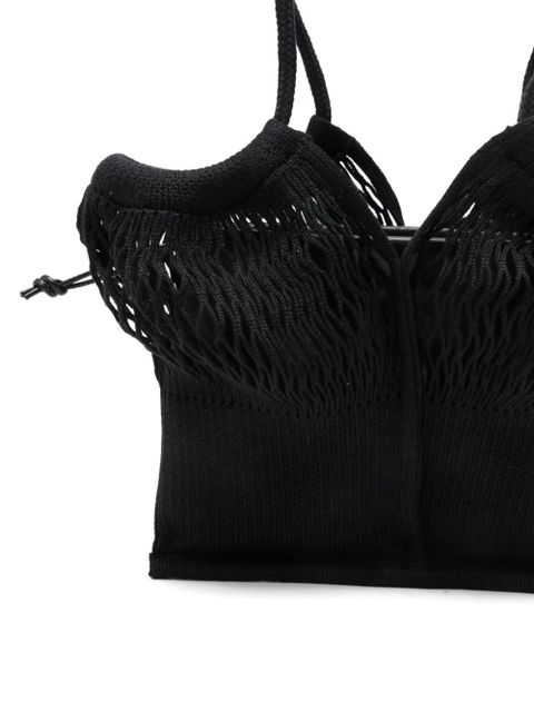 Hereu Maria netted tote bag - Black