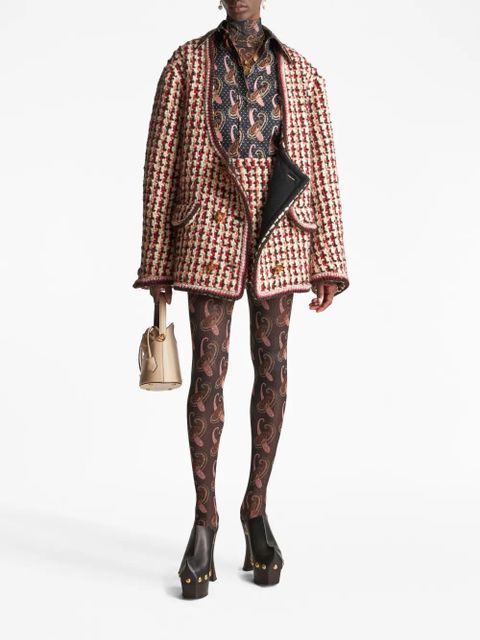 ETRO bouclé wool-blend mini skirt - Red - zdjęcie produktu nr 2